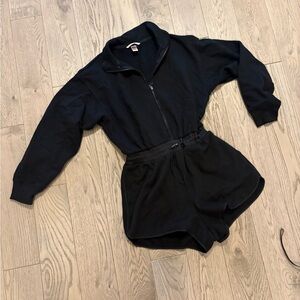Victoria's Secret Black sweater short romper